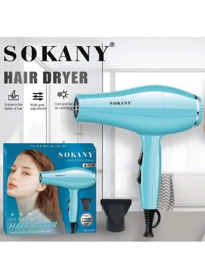 SK-14013 Professional 950W Hair Dryer with Adjustable Heat & Speed, Hot & Cold Air Switch, Precision Nozzle, Compact Erg