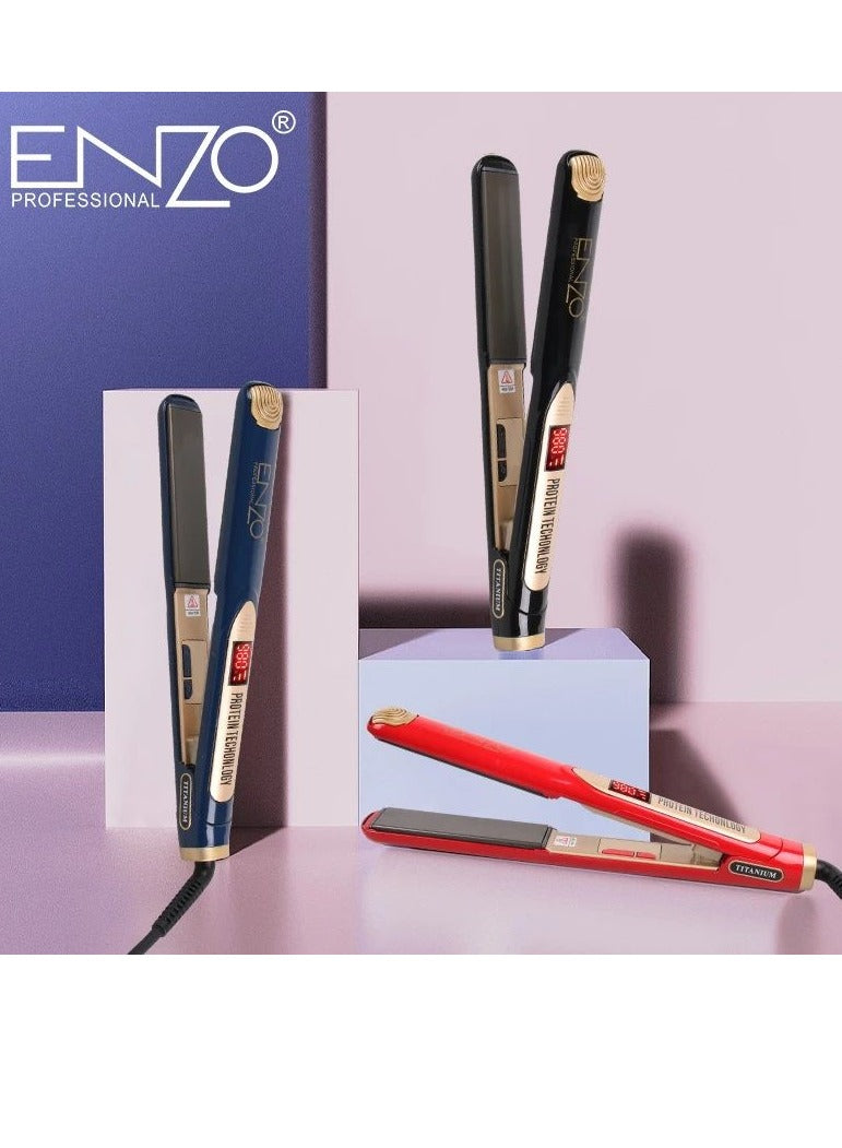ENZO Professional Hair Straightener 2 in 1 Titanium Ceramic Coating Keratin Straight Curling Irons PTC Quickly Warm Up Hair Care EN-5188