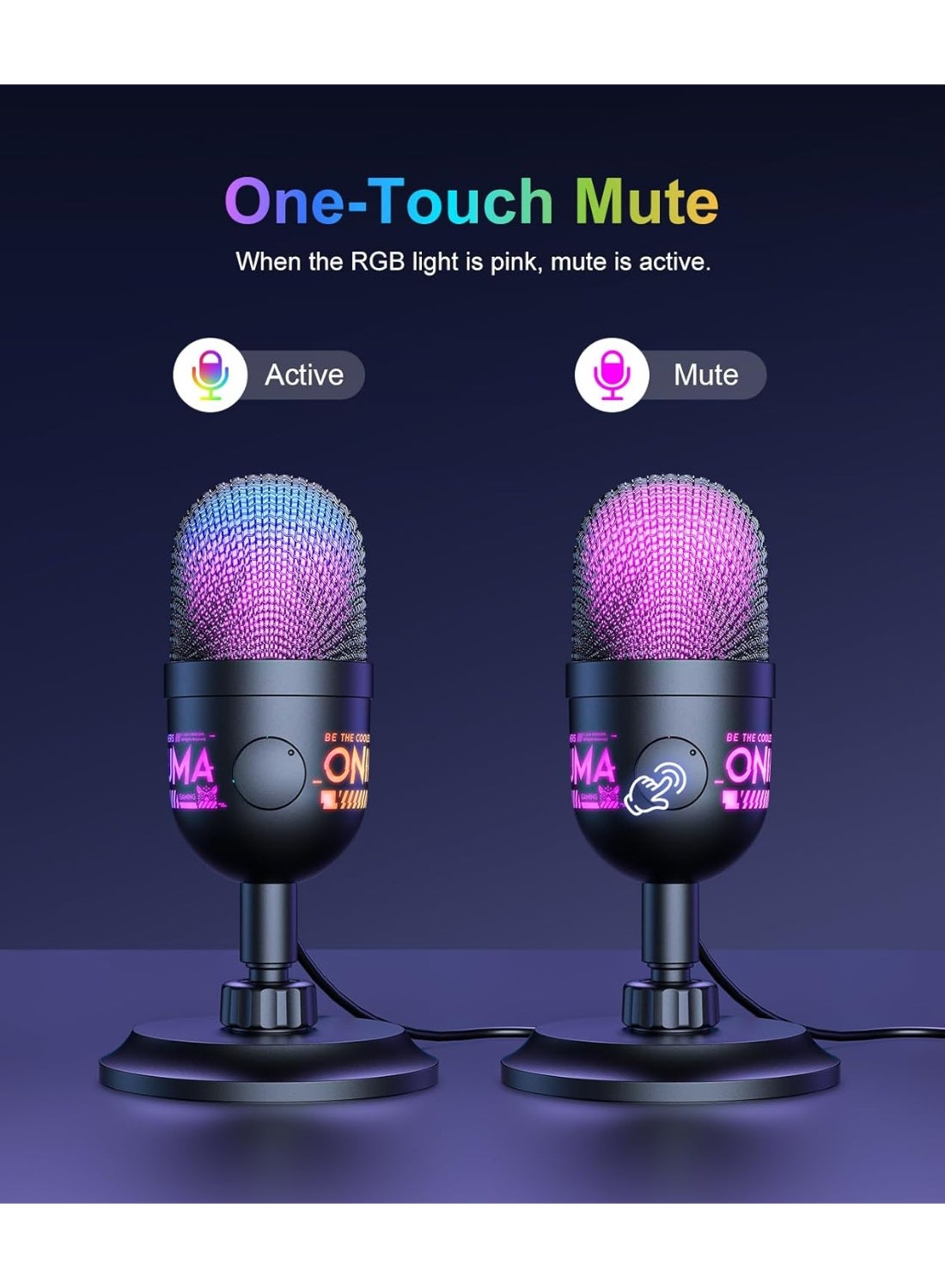 M930 Professional USB Condenser Microphone with Noise Reduction, RGB Gaming, Streaming, Podcast & Recording Microphone f