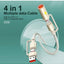 4-in-1 Fast Charging Cable 1.2M with USB-C, Multi Connector Charging and Data Transfer Cable, 5A High-Speed Charging Cor