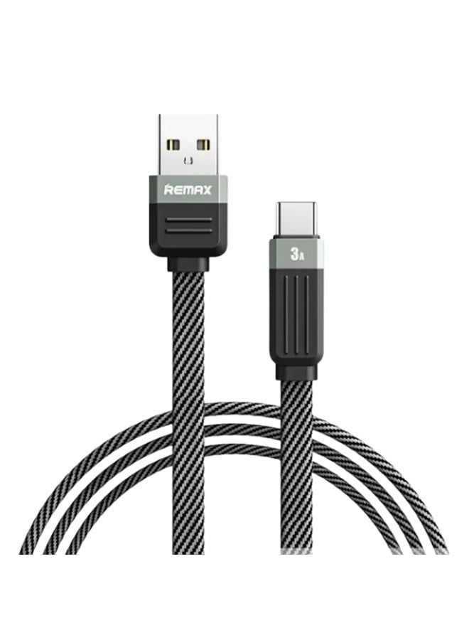 كابل شحن عالي السرعة RC-C083، كابل USB إلى Micro سريع 3 أمبير، تصميم مضفر متين بطول 1 متر مع موصلات من سبائك الألومنيوم،