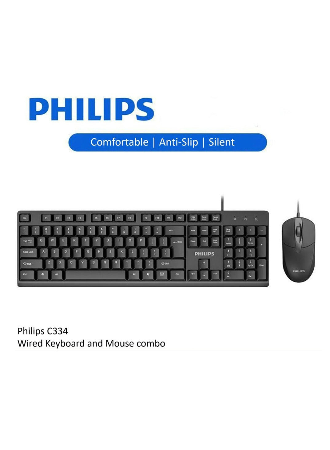 C334 Wired Keyboard and Mouse combo