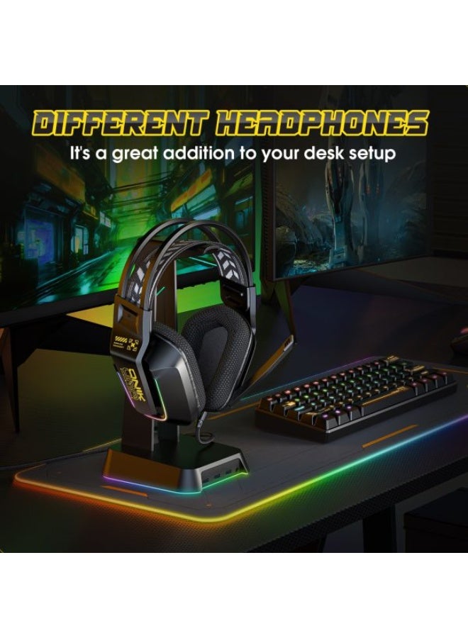 X13 RGB Stereo Sound Gaming Headset Stereo Sound Gaming Headset 120 degree swivel noise Reduction Mic, Cool RGB Light , 