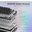 K708 Mechanical Keyboard , Tri-Modes Gaming Keyboard BT/2.4G/USB-C, Macro Programmable Mechanical Gaming Keyboard,LCD Sc