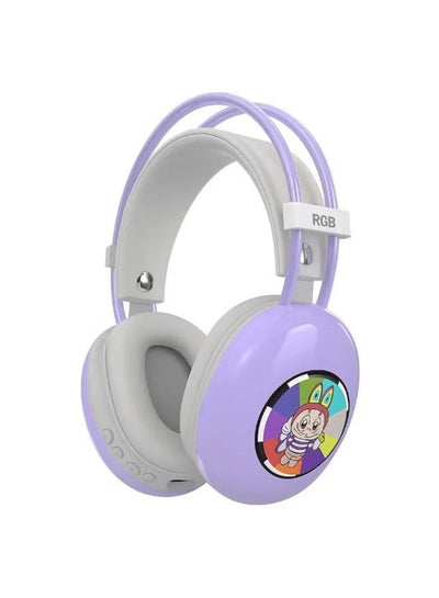 AH-980G RGB Bluetooth Gaming Headphones with 40mm Dynamic Drivers, Wireless Over-Ear Headset, Pure Bass Sound, Noise Red