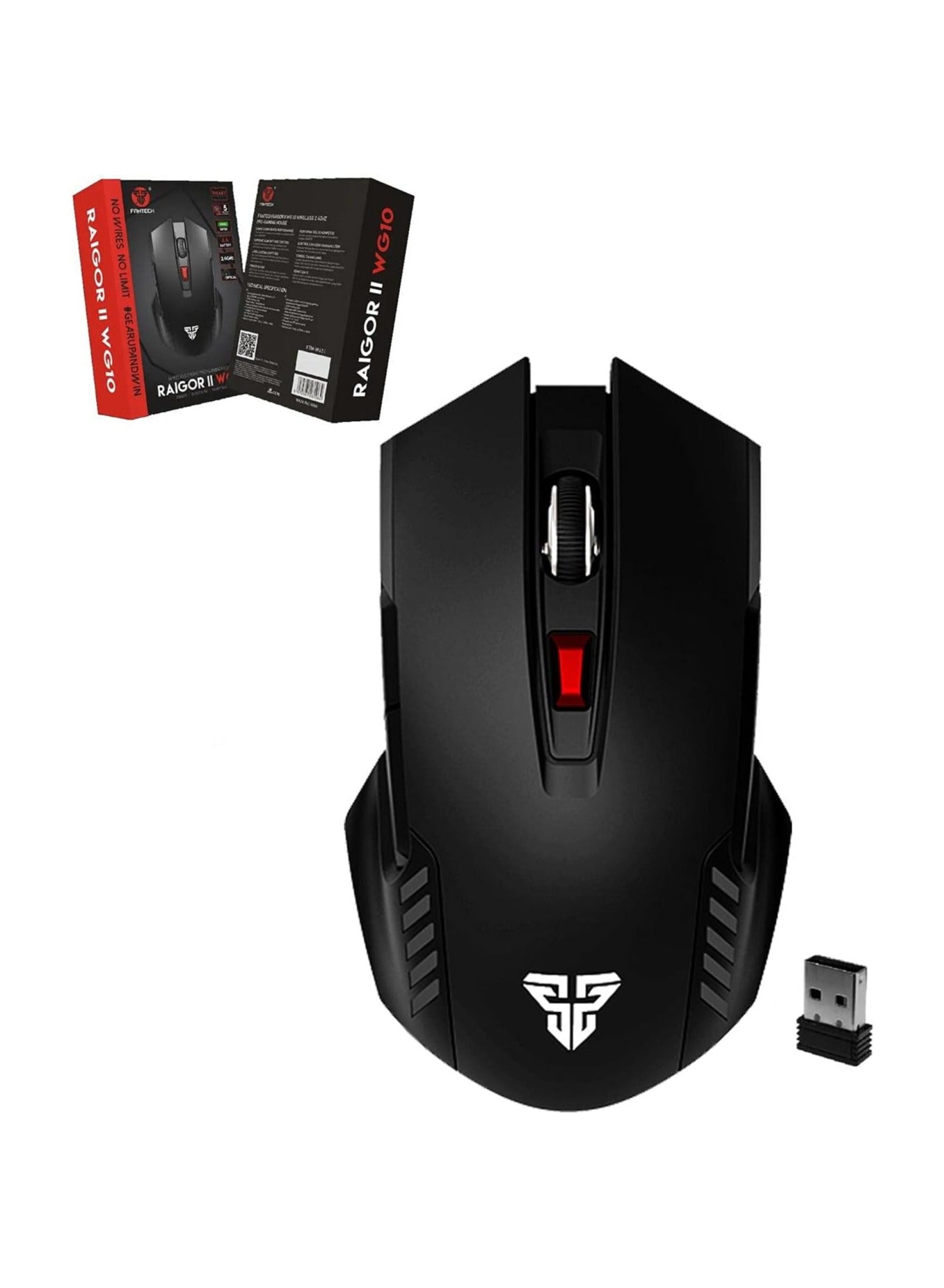 FANTECH WG10 Mouse Wireless (2.4GHZ) Gaming Mouse With USB Receiver | Optical Sensor 2,000 DPI - PC/LAPTOP/MAC