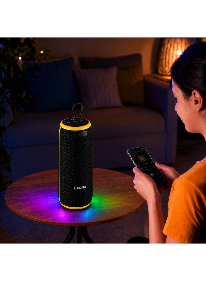 I510 Portable Wireless Bluetooth Speaker – Stereo Bass Subwoofer Sound, RGB LED Light, 1200mAh Rechargeable Battery, USB