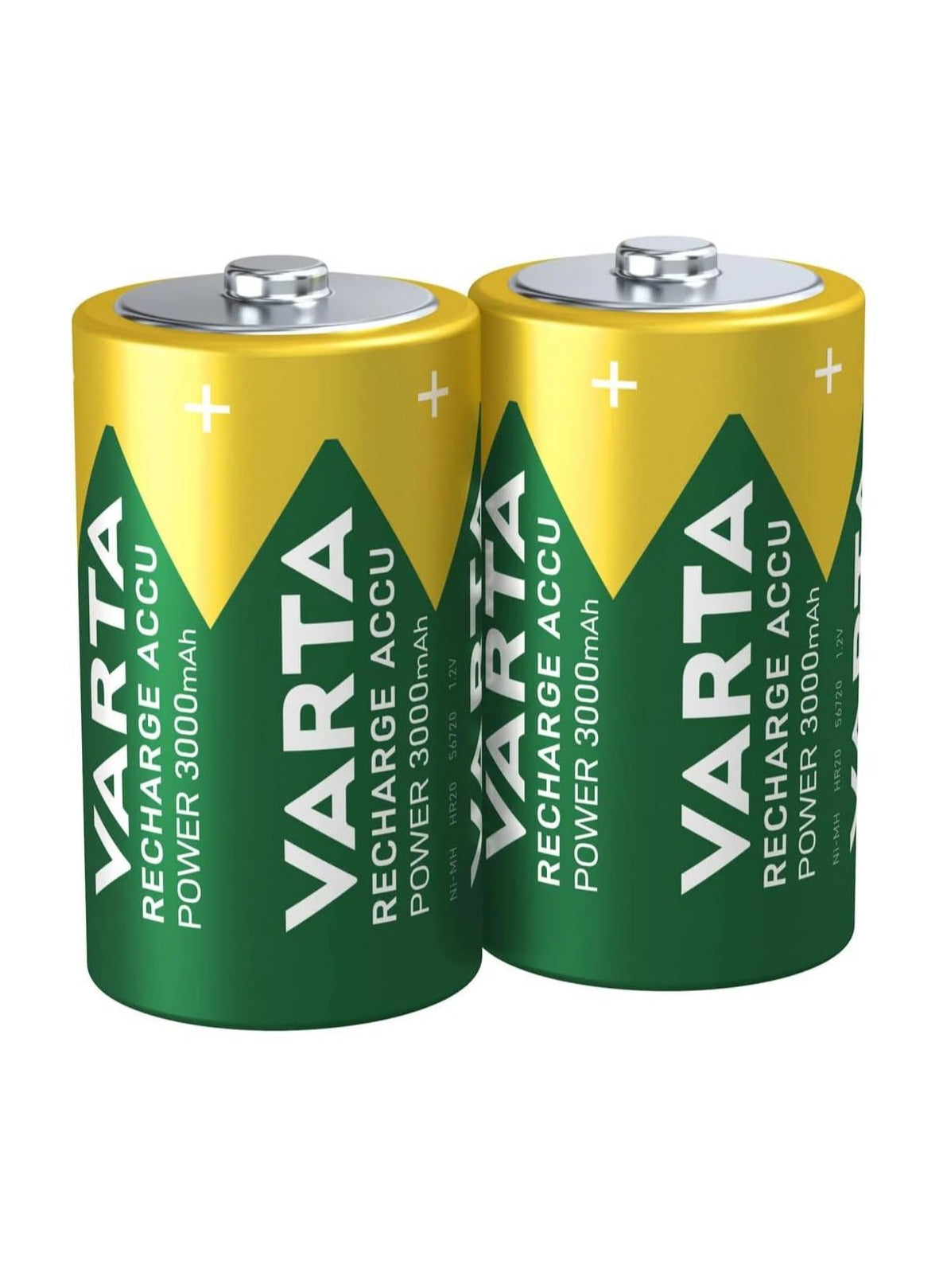 Varta Rechargeable Batteries D (2-Pack, 3000 mAh) - 56720 Ni-Mh - Pre-charged 1.2V