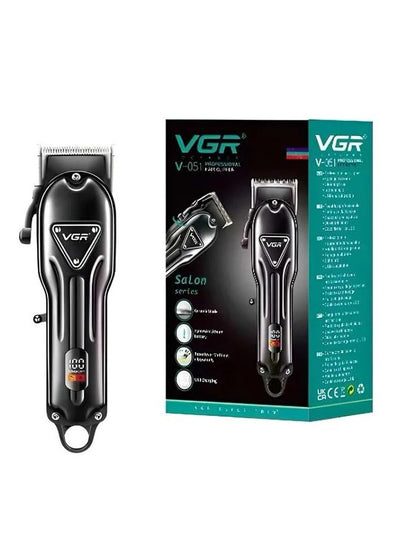 VGR V-051 Professional Hair Clipper, Salon Trimmer for men, Digital Display, Ceramic & Powder Metallurgic Blades, 2500mAh Lithium Battery, 300 minutes Runtime, 4 Guide Combs (Black)