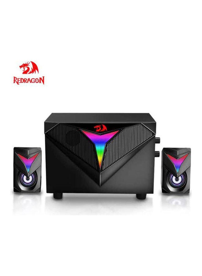 Redragon GS700 Toccata RGB 2.1 Gaming Subwoofer Speakers – Aux 3.5mm Stereo Surround – Heavy Bass sound loudspeakers for