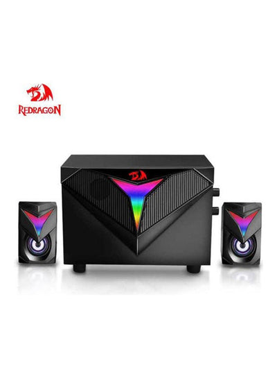 Redragon GS700 Toccata RGB 2.1 Gaming Subwoofer Speakers – Aux 3.5mm Stereo Surround – Heavy Bass sound loudspeakers for