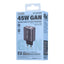 45W GaN Fast Charger with Digital Display U2-AC , Dual Port Type-C & USB Adapter for Laptop, iPhone, and Android