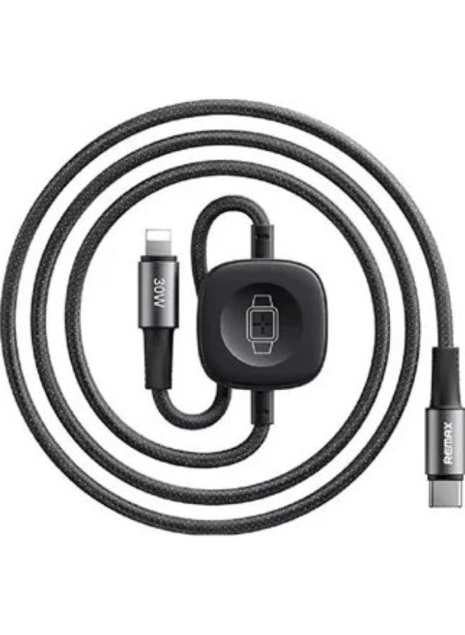 C30 2 in 1 Apple Watch Magnetic Wireless Charger with Lightning Charging Cable, 30W Fast Charging Cable for Apple Watch 