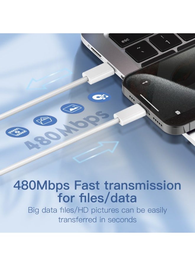 LC901c Type-C to Type-C Fast Charging Cable 1M, 65W USB-C PD Charging Cable, High Speed USB 3.2 Data Transfer Cord, Dura