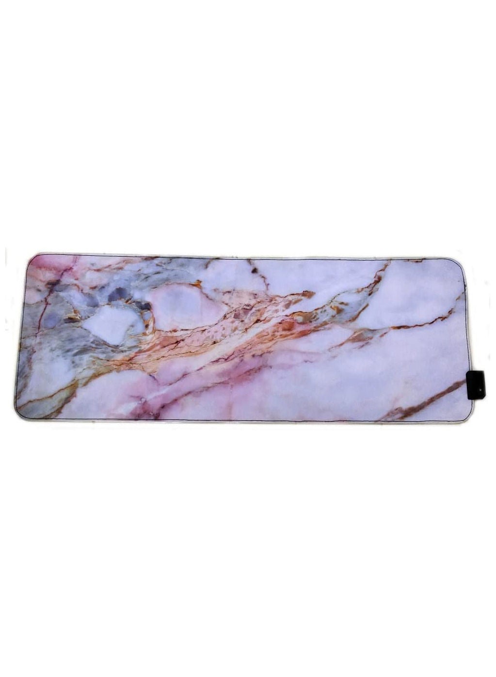 Marble RGB XL Gaming Mouse Pad, Non-Slip, Water-Resistant, Rubber Cloth, Stitched Edge, Computer Game Mouse & Keyboard M