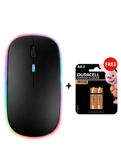حزمة ماوس صامت لاسلكي مع بطاريات قلوية Duracell AA