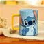 Stitch Ceramic Mug 450ml, Cute Cartoon Coffee Mug, Large Capacity Ceramic Tea Cup with Vibrant Character Design, Glossy 