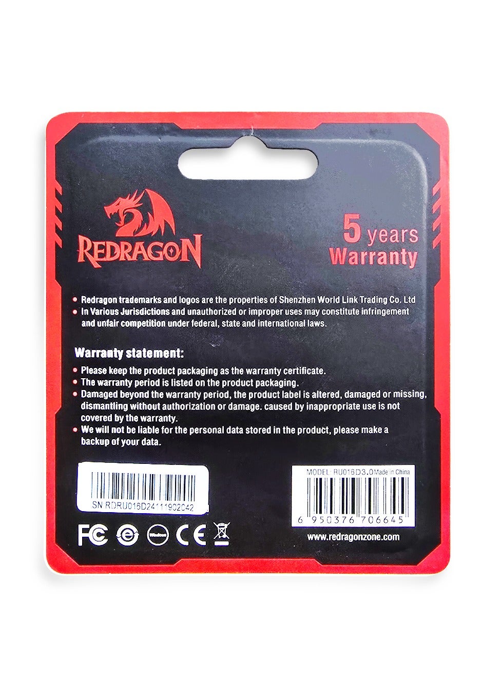 فلاش ميموري Redragon RU016 USB 3.0 بسعة 64GB فضي