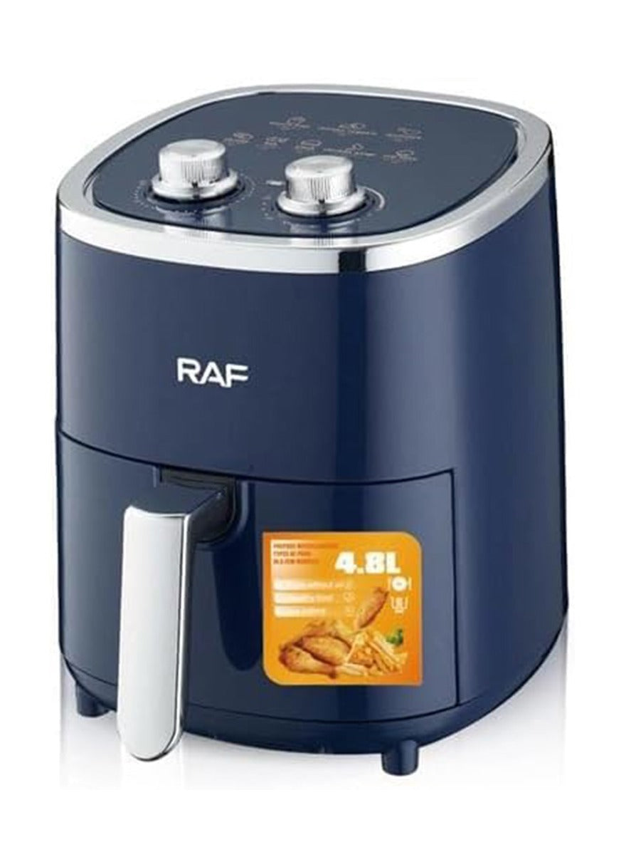 RAF Air Fryer Smart interface with intuitive digital control panel R.5006B 4.8L 1200W Blue