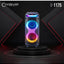 V-1175 Double 10-Inch Bluetooth Party Speaker, Powerful Bass, Dynamic LED Lights, Karaoke Speaker with Dual Microphone &