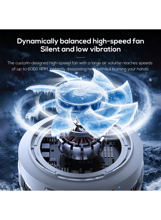 CX20 Magnetic Phone Cooler – Semiconductor Mobile Cooling Fan with 2-in-1 Magnetic & Clip-On Design, Fast Ice Cooling, P