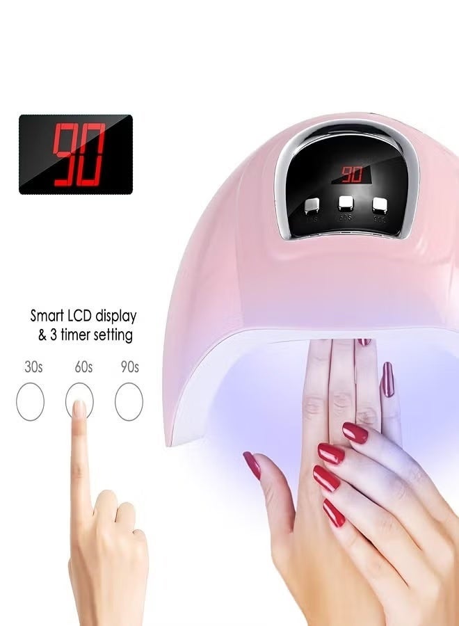SK-17013 Professional UV/LED Nail Lamp – Dual Light Source, Digital Timer Display, Manual Time Controls, Fast Gel & Acry