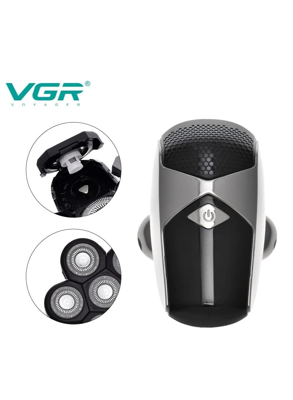 VGR Professional USB Rechargeable V-178 , 6 Head Shaver ,LED Display , Oil Bottle , Home Functional Reciprocating Shaver, Cleaning brush, Protection cap, USB charging cable, 3pc guide comb , 120 Minutes Operating Time