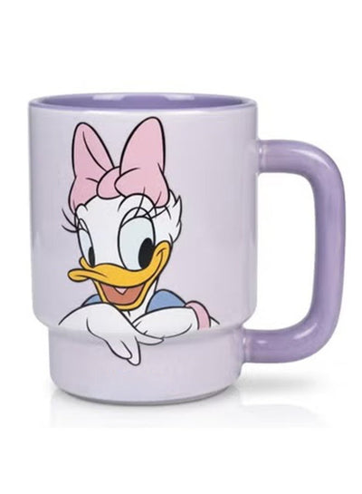 Large Capacity Ceramic Coffee Mug with Cartoon Character Design, Cute Ceramic Tea Cup for Hot & Cold Drinks, Milk Mug, L