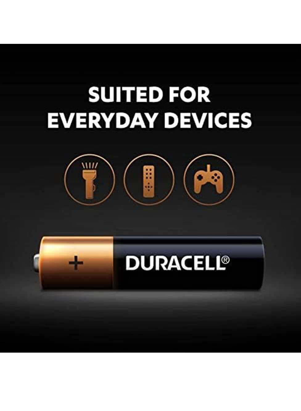 Duracell 12-Piece Superior Nylon Top Closure Type AA Alkaline Batteries Multicolour ( Longer 100% )