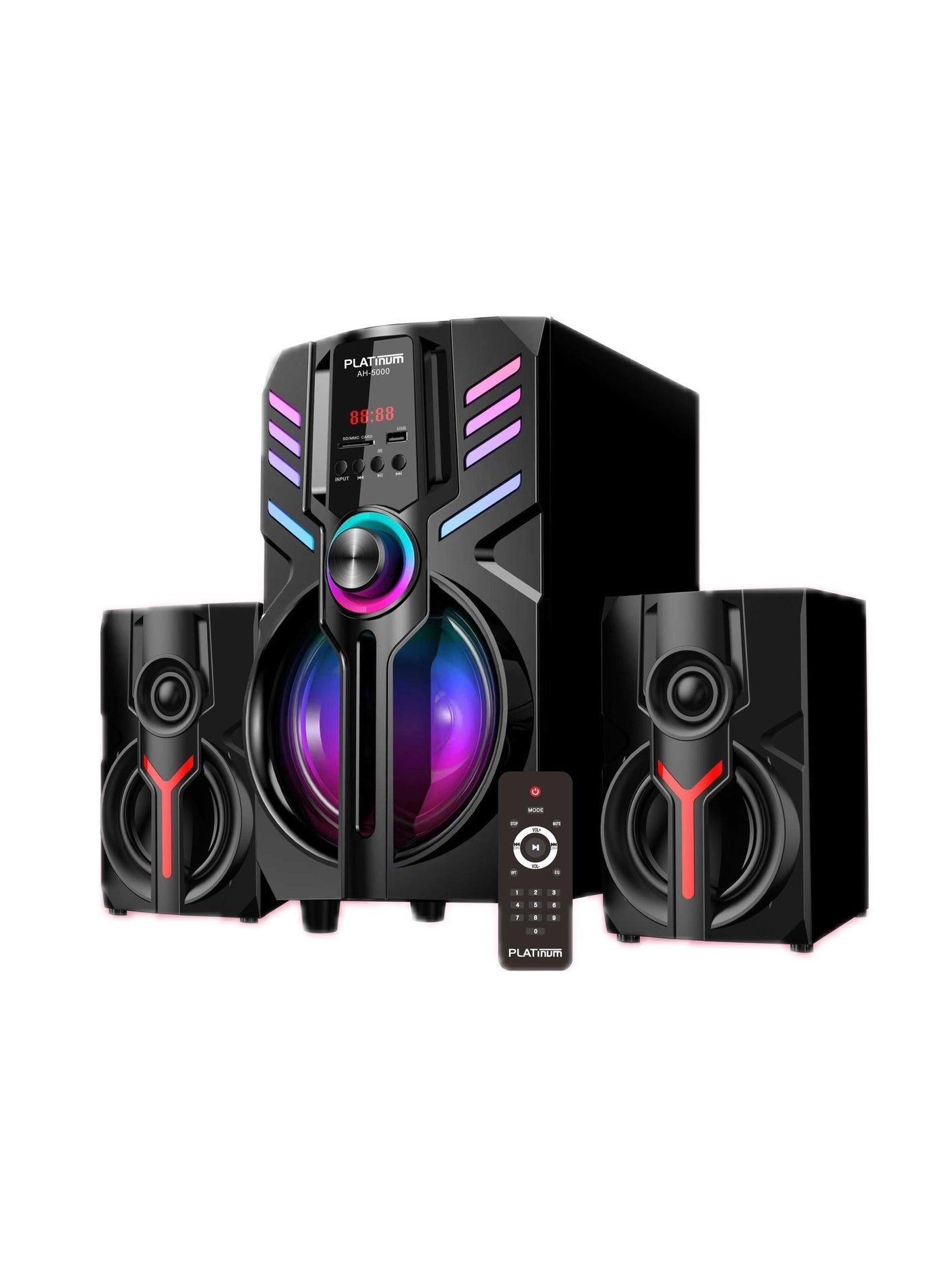 صب ووفر Platinum AH-5000 مسرح منزلي 3 وحدات بلوتوث وريموت كنترول أسود