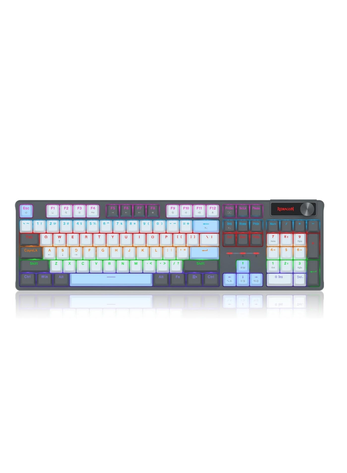 كيبورد جيمنج Redragon K718 ميكانيكال بمفاتيح حمراء أسود