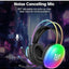 X25 Professional Gaming Headset USB+3.5 RGB Light 3D Stereo Noise Cancellation Multi Platform Compatibility With Microph