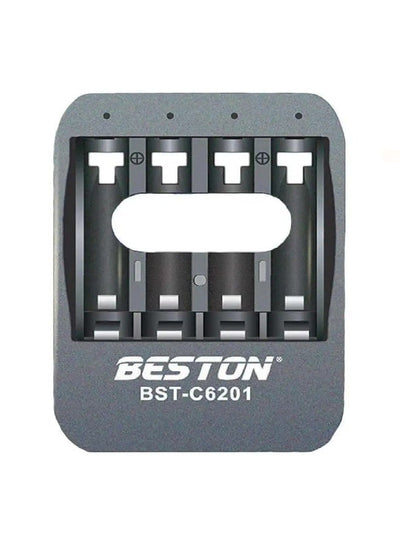 شاحن بطاريات BESTON BST-C6201 فائق السرعة رمادي