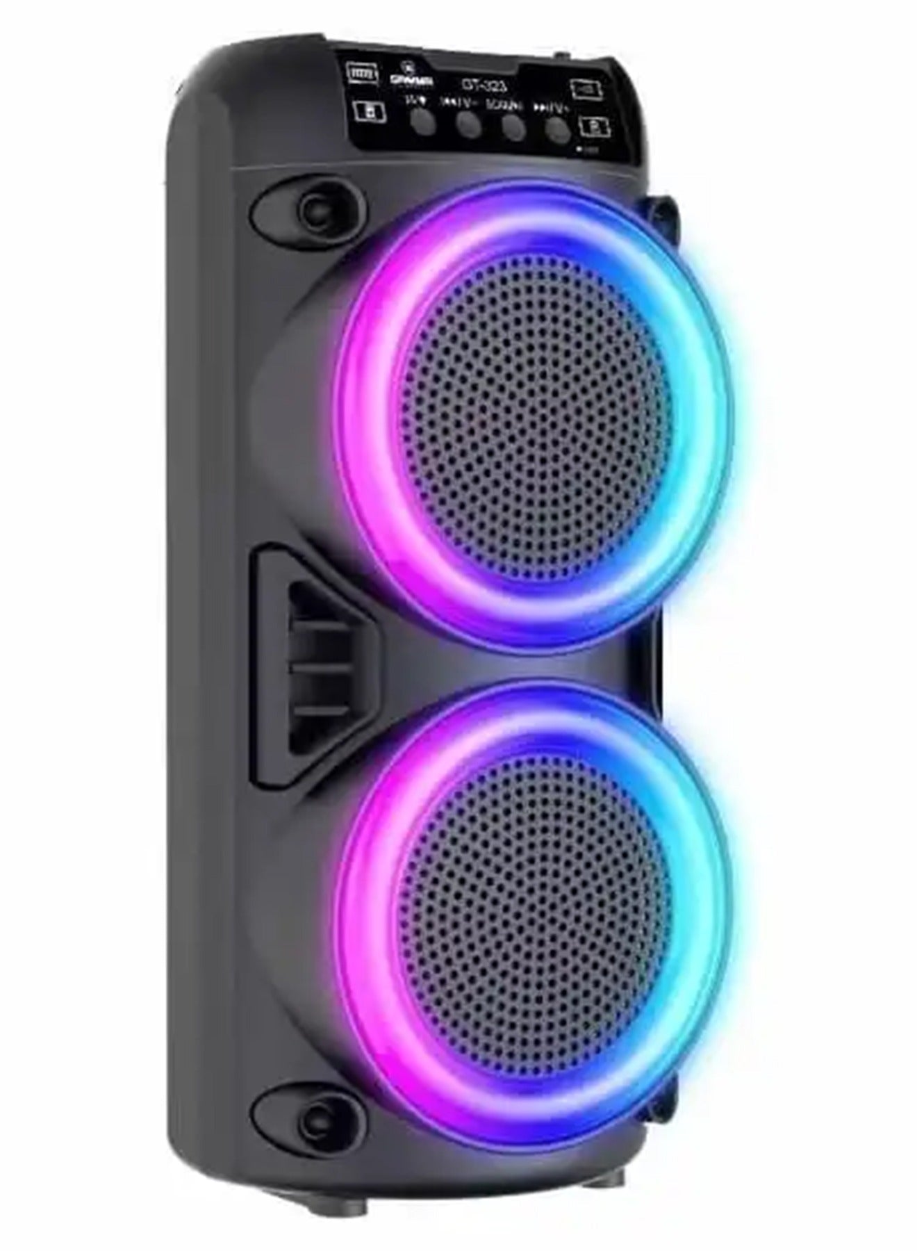 GT-323 Portable Bluetooth Speaker, Dual 3-Inch Wireless Stereo Speaker, 1200mAh Rechargeable Battery, Powerful Clear Sou