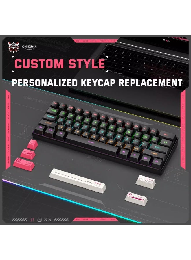 G55 RGB Wired Mechanical Gaming Keyboard with 61 Keys, Compact Layout, Customizable RGB Backlit, Anti-Ghosting, Windows 