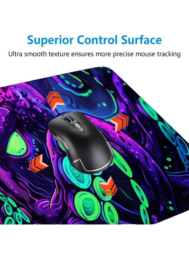 Mouse Pad Mythology Deep Monster Octopus Tentacles Large Gaming Mouse Mat with Stitched Edges,Non-Slip Waterproof Rubber
