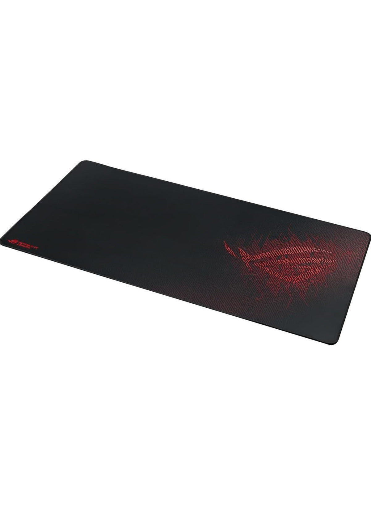 Large Mouse Pad ( 70x30x2mm ), HD Printing Style Desk Mat, Mouse and Keyboard Pad Extended, Water Proof Fabric Surface Mouse Pads for Desk, Anti-Slip Rubber Base (Black & Red Asus Desgin)