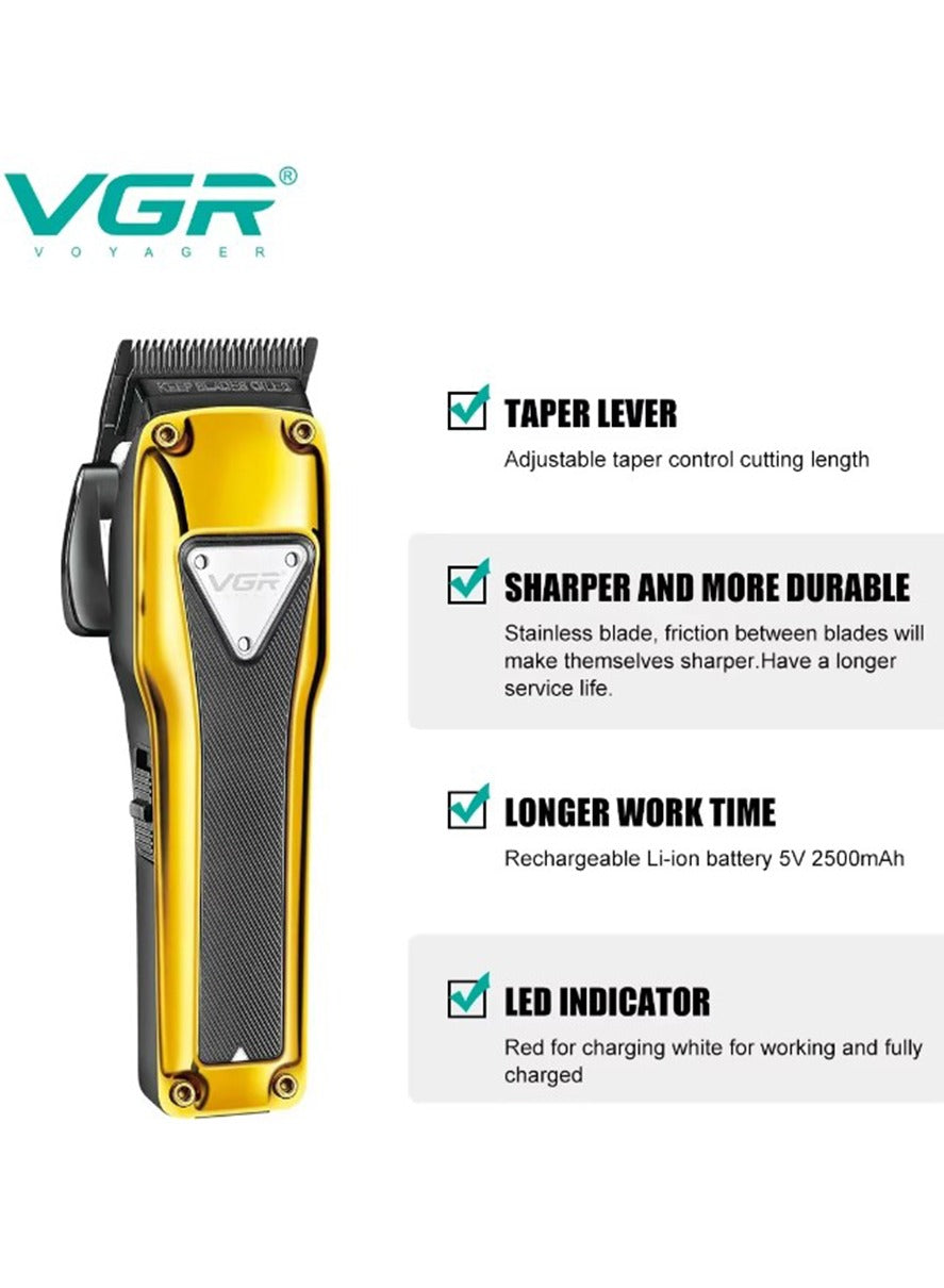 VGR Professional USB Rechargeable V-338 ,LED Display , Oil Bottle , Home Functional Reciprocating Shaver, Cleaning brush, Protection cap, USB charging cable, 6pc guide comb , 180 Minutes Operating Time