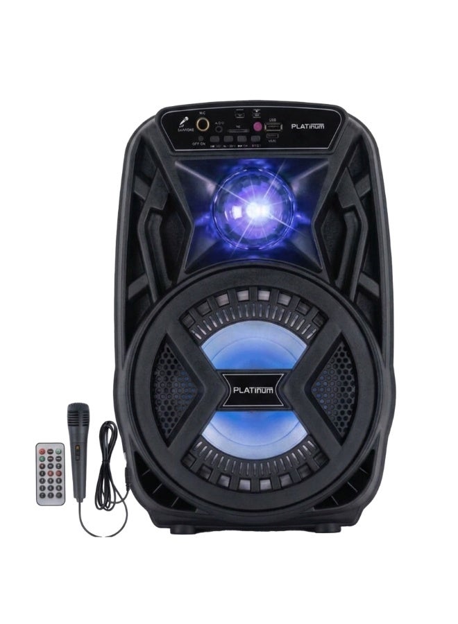 سبيكر كاريوكي Platinum AH-601 مقاس 6.5 إنش قوة 10W RMS إضاءة LED أسود