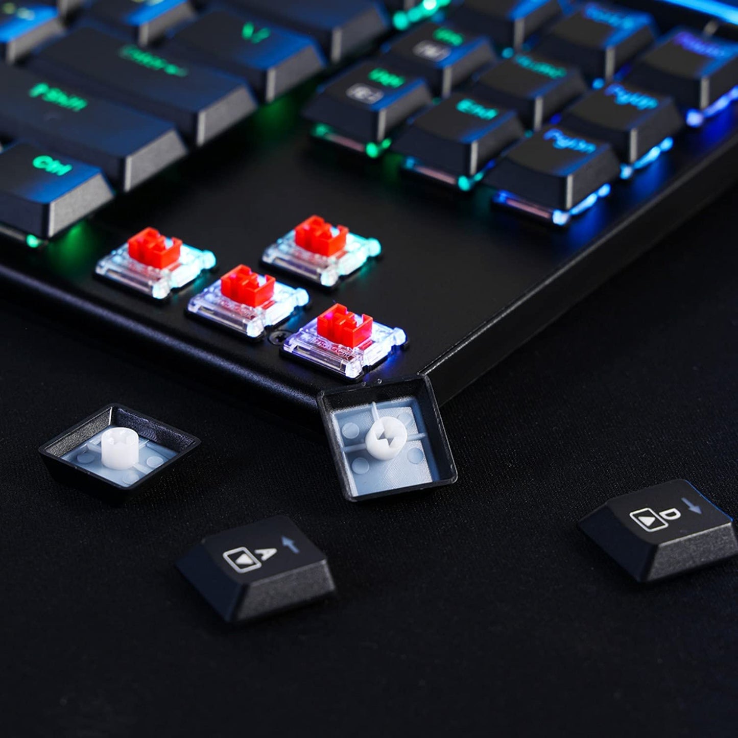 REDRAGON K622 Horus TKL RGB Gaming Mechanical Keyboard Wired, Low Profile Red Switches (Black)