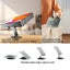 Foldable metal stand for iPad &amp; mobiles with stylish design, 360° rotation, ventilation for cooling, compact &amp; portable. Perfect for studying, working, or watching content anytime, anywhere.
