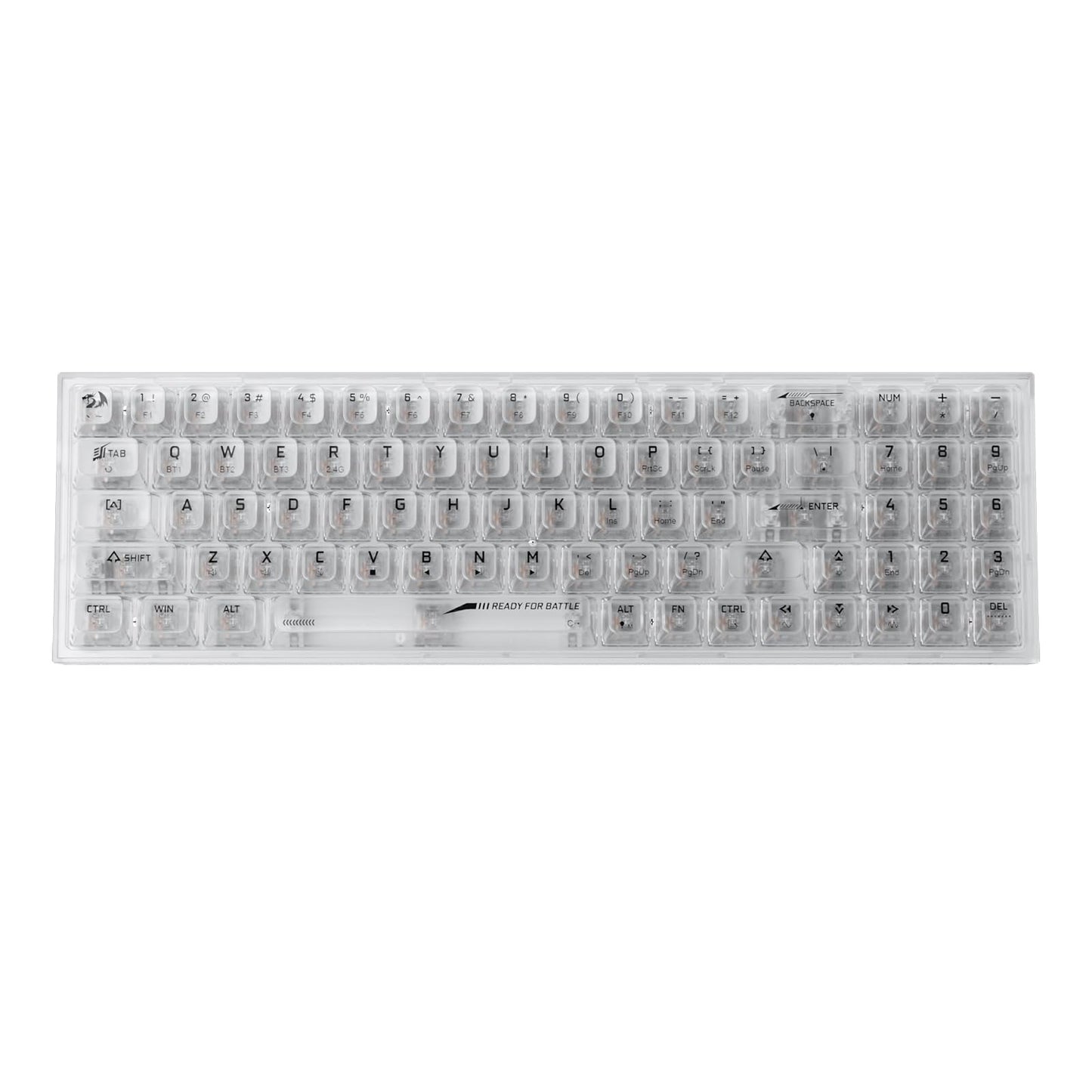 كيبورد جيمنج Redragon K628 PRO SE ميكانيكال شفاف أبيض