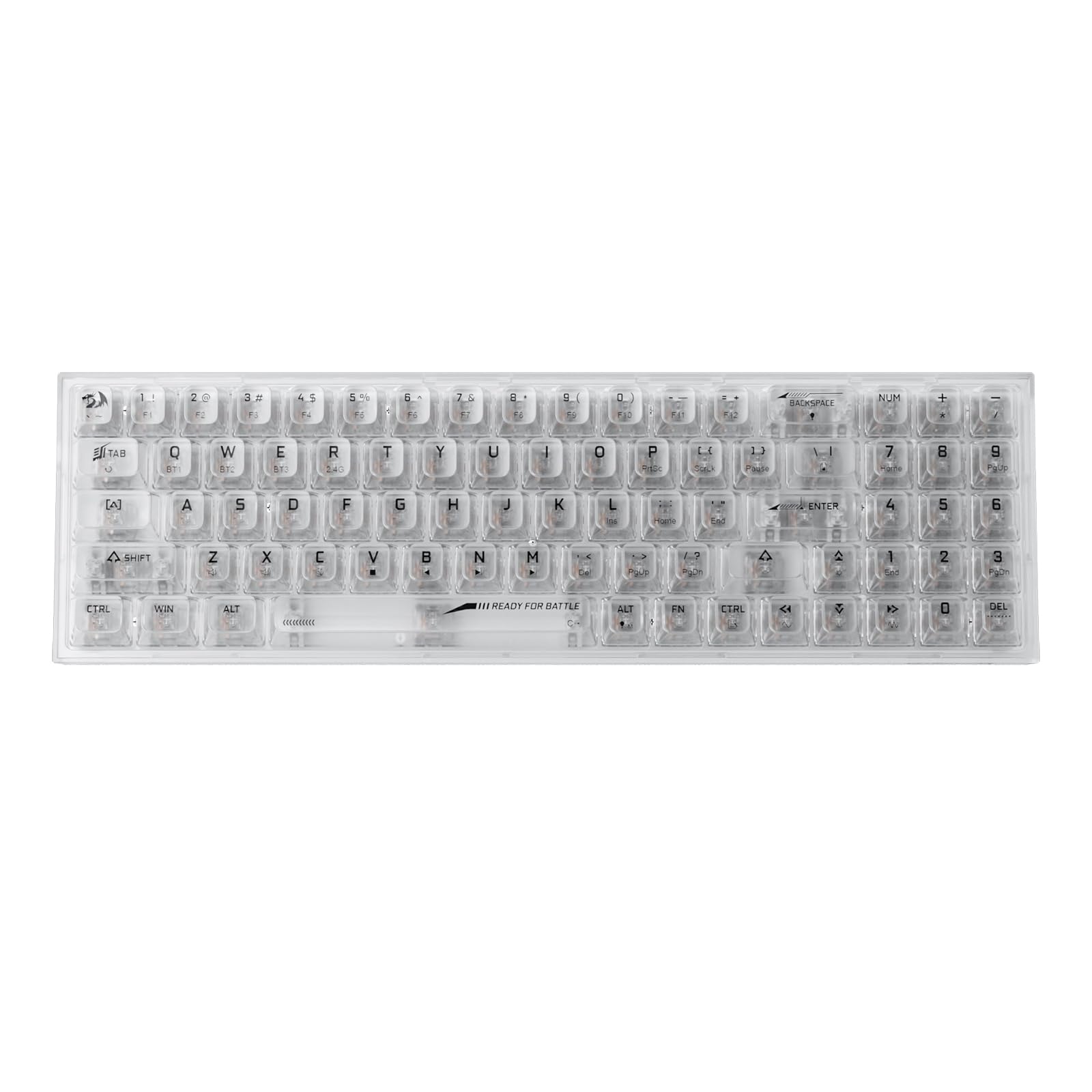 كيبورد جيمنج Redragon K628 PRO SE ميكانيكال شفاف أبيض
