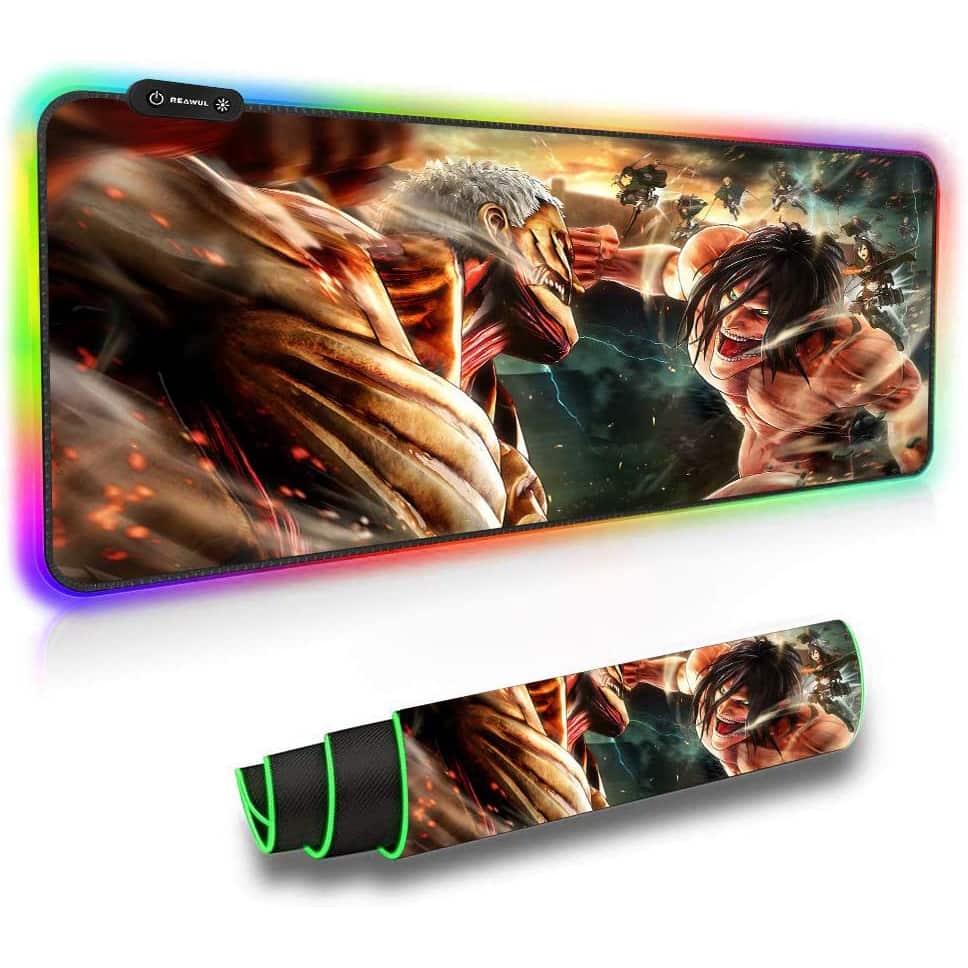 Attack on Titan RGB Gaming Mouse Pad – 80×30 CM