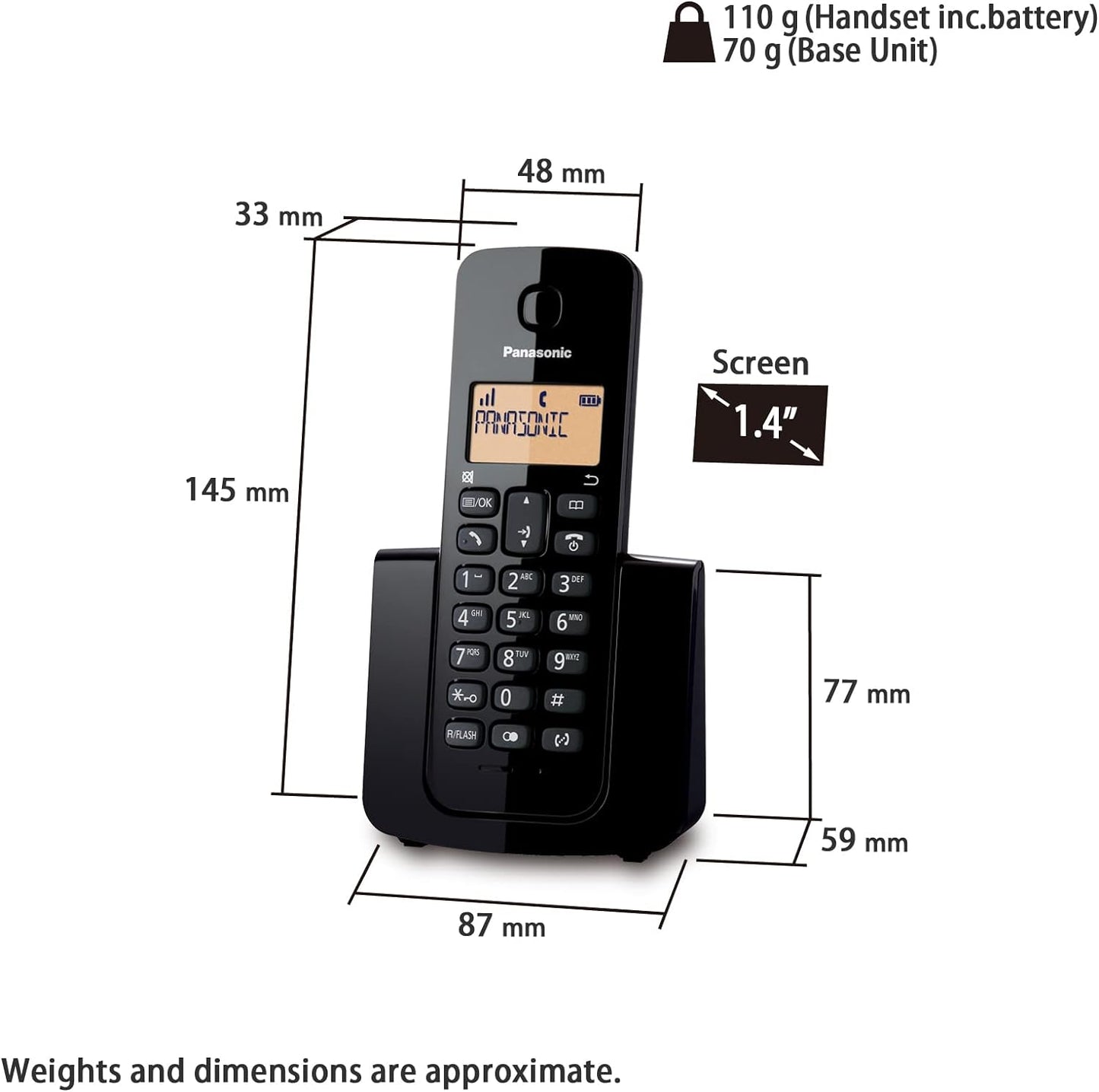 Panasonic KX-TGB110 - Cordless Telephone - Black