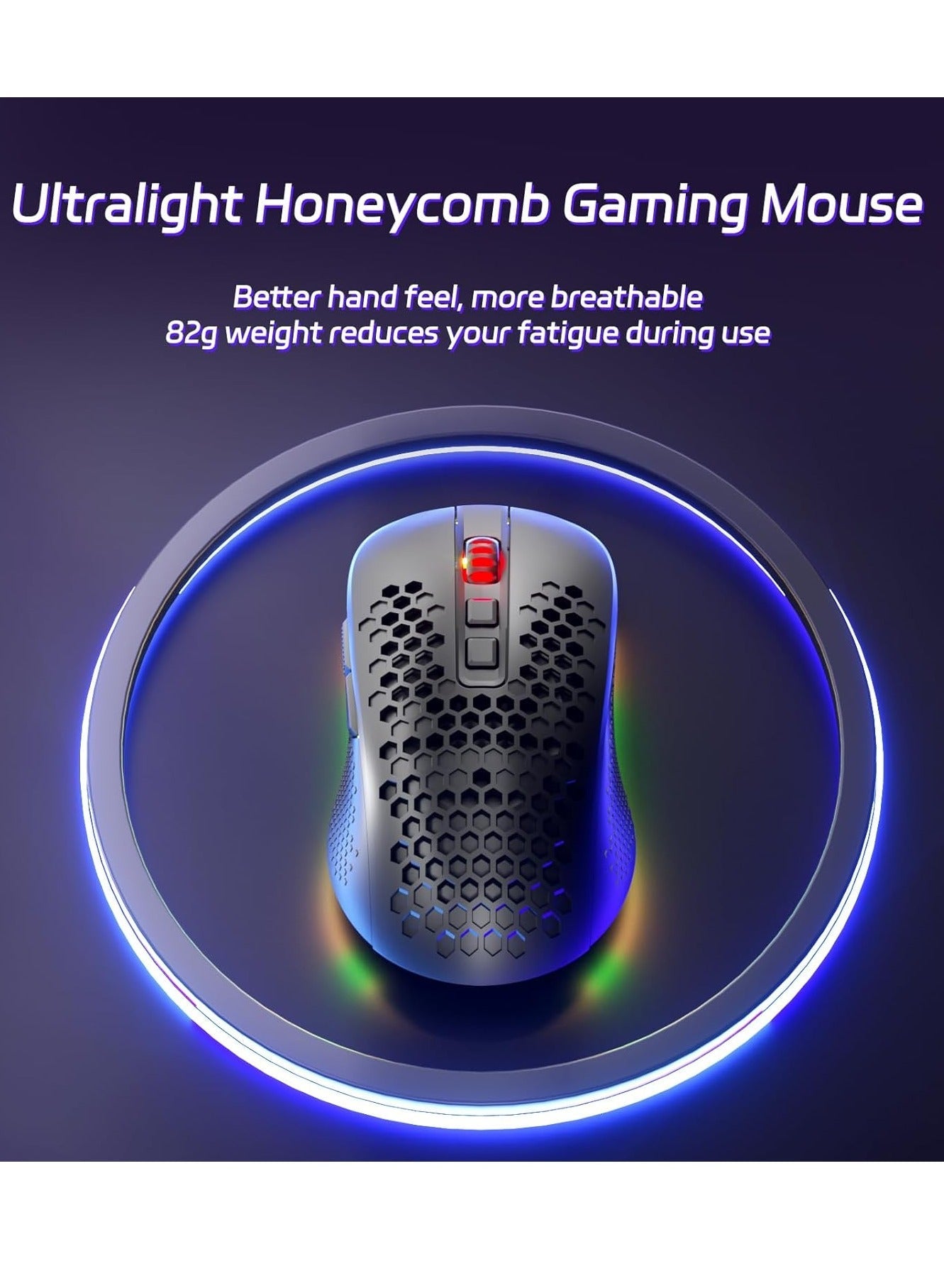 ماوس جيمنج Redragon M694 Wireless خفيف دقة 7200 DPI