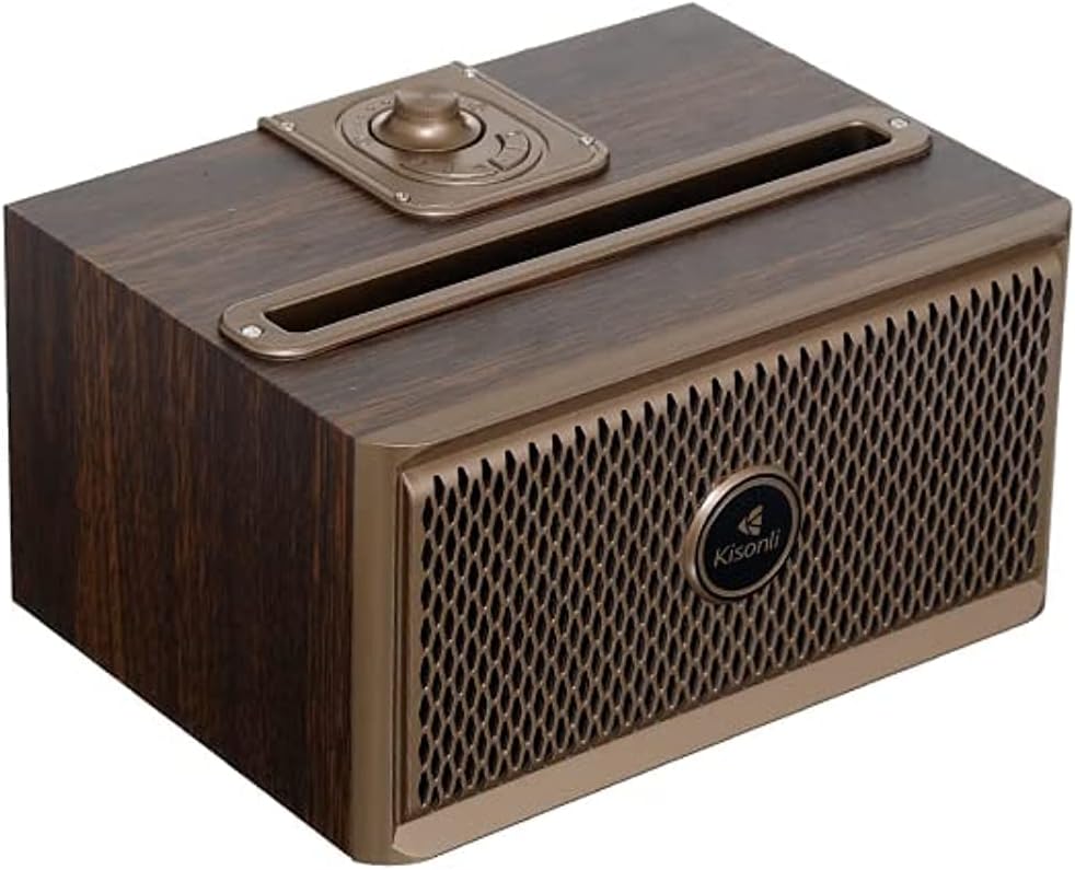 Kisonli G1 Wooden Retro Classic Outdoor Wireless BT Speaker - Brown