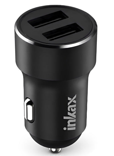 CA-29 Dual USB Car Charger 3.1A Fast Charging Adapter, Aluminum Alloy Metal Car Charger with Dual Port Output, Intellige