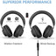 SD-1006 Wireless Bluetooth 5.1 Over-Ear Stereo Headphones with 40mm Dynamic Drivers, TF Card Slot, Built-In Microphone, 