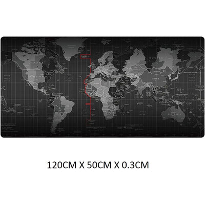 World Map Gaming Mouse Pad – Size 120X50 CM